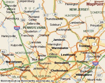 jamison pa map.